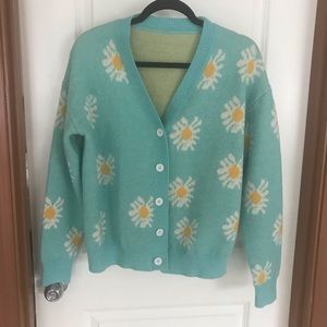 XL long sleeve floral sweater